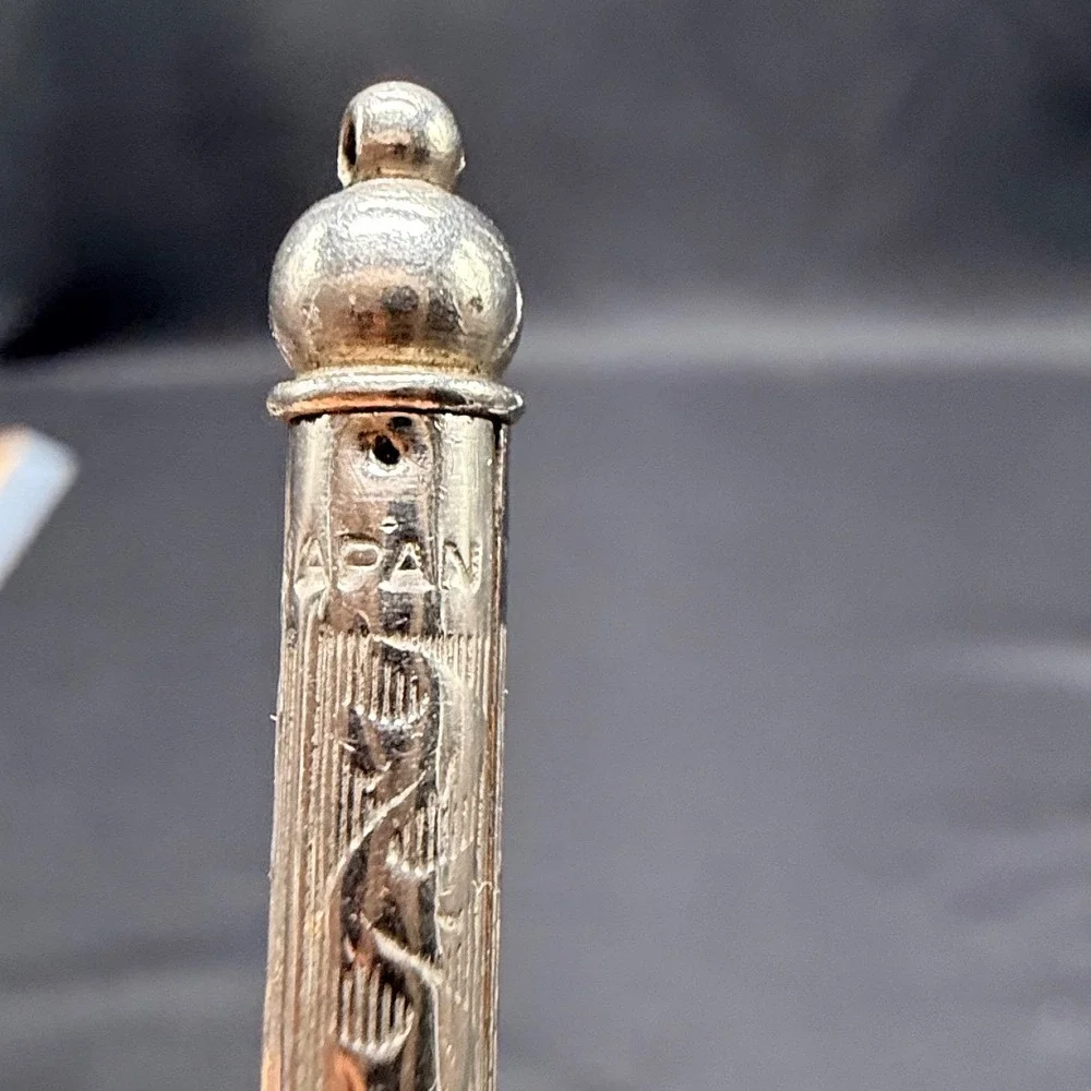 Vintage Miniature Mechanical Pencil Silver Tone Japan Chatelaine Pendant